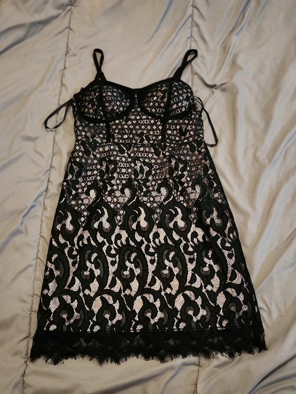 Guess Black Lace Dress
